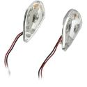 Pair of flashing drop chromed | Motorkit