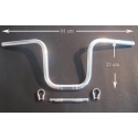 Handle bar AC 210mm with brace silver | Motorkit