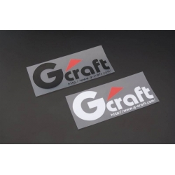 Autocollant / Sticker G-Craft blanc 87x35mm • Motorkit