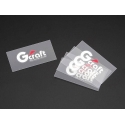 Autocollants / Stickers G-Craft blanc 11x25mm | Motorkit