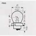 Lamp P26S 12 V 15W | Motorkit