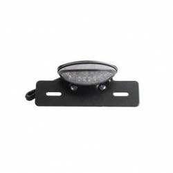 Feux arrière leds noir mat oval avec support plaque • Motorkit