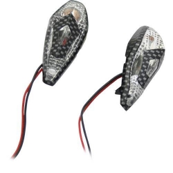 Clignotants goutte d'eau new look carbone • Motorkit