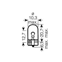 Bulb T10 12V 5W  wedge clear or orange glas • Motorkit