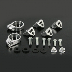 Support de clignotant Takegawa aluminium pour fourche 30mm 05-08-0003 • Motorkit