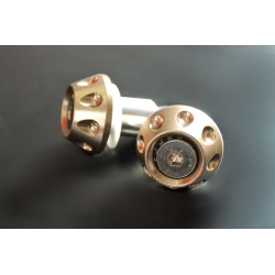 Embout de guidon drilled titanium • Motorkit