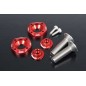 Top Bolt Set red ( Cap & Retainer / 2pcs ) for Dax / Monkey / Gorilla / Monkey FI