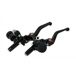 Brake master cylinder with hydraulic clutch lever CNC black • Motorkit