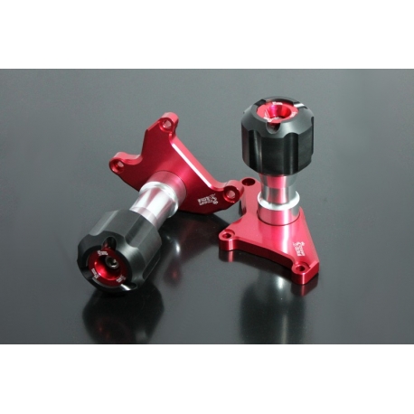 Crash pads aluminium rood voor Honda MSX / Grom 125