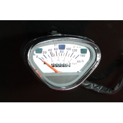 Compteur Skyteam-DAX  140km/h à fond blanc