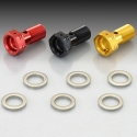 Vis de banjo Kitaco M10x1.00 rouge noir or | Motorkit