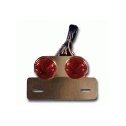 double round rearlights on alu plate • Motorkit