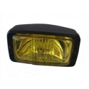 Phare - Optique universelle rectangulaire noire / vitre jaune. | Motorkit