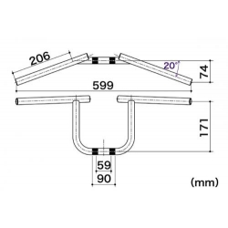 Handlebars Takegawa Bat 1 for Dax / Monkey • Motorkit