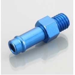 Embout durite Kitaco M8x1.25 - Ø6mm bleu • Motorkit