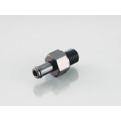 Embout durite Kitaco M10x1.25 - Ø6mm noir • Motorkit