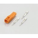 Connecteur 3 fils male orange pour clignotant avant Honda MSX / Grom | Motorkit