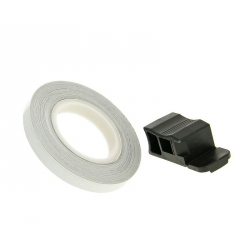 Liseret de jante argent 7mm 600cm avec applicateur autocollant • Motorkit