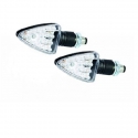 Paire de clignotants led triangle 18 leds noirs | Motorkit