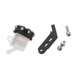 Godet de réservoir de frein avec couvercle noir cnc • Motorkit