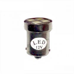 Ampoule clignotant LED BA15s 12v led blanc • Motorkit