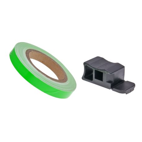 Liseret de jante vert fluo 7mm 600cm avec applicateur