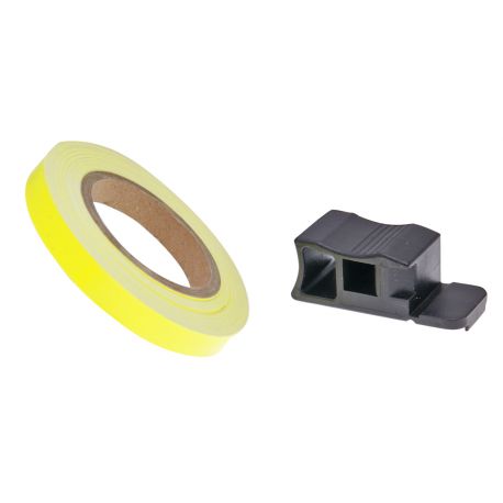 Liseret de jante jaune fluo 7mm 600cm avec applicateur