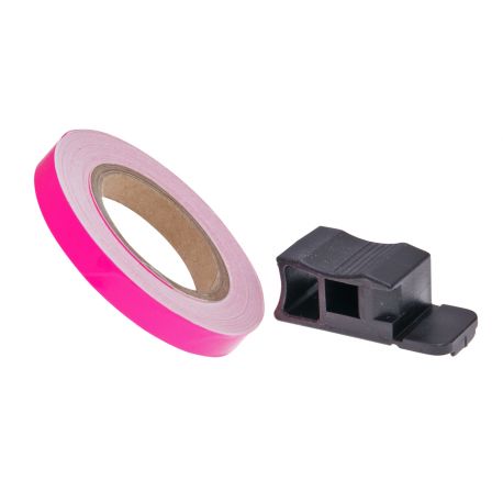 Liseret de jante rose fluo 7mm 600cm avec applicateur