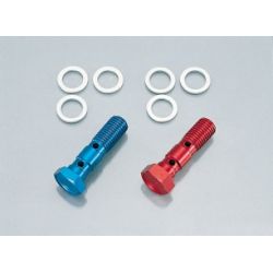 Vis de banjo double rouge Kitaco M10 x 1.25 • Motorkit