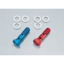 Banjo bolt double Kitaco M10 x 1.25 Red | Motorkit