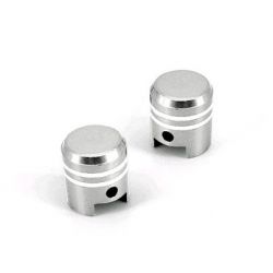 Capuchon / bouchon de valve de chambre à air  "pistons" anodisés  • Motorkit