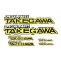 Jeu de 6 Stickers / Autocollants TAKEGAWA 08-01-0086 | Motorkit