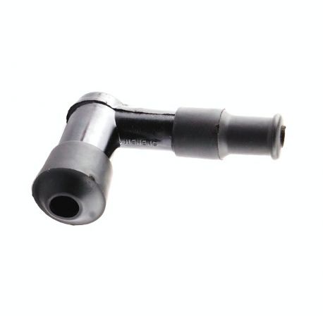 Sparkplugcap 90 degree zwart