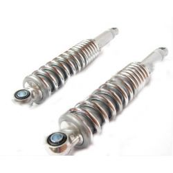 Amortisseurs cyclomoteur 320mm chrome (paire) • Motorkit