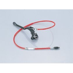 Cable embrayage kitaco rouge avec levier alu noir • Motorkit