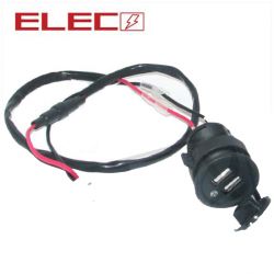 Dubbele USB  stekker - connector inbouw universal • Motorkit