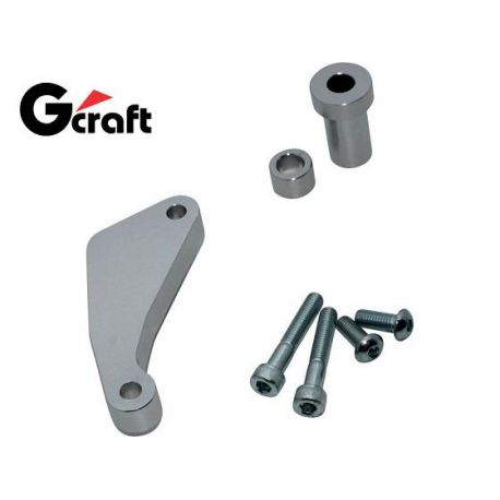 Support étrier de frein Nissin sur Kawasaki KSR KLX 110 pour disque de frein 220 mm GCraft