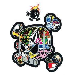 Autocollant Sticker death-head Bombing • Motorkit