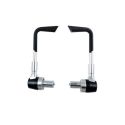 hands and levers protection set  alu black  - silver by Tun'r | Motorkit