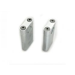 Flat silver handle bar clamp 50 mm  • Motorkit