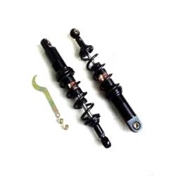 Achterveren set 330mm 6 spoelen zwart • Motorkit