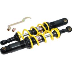 Achterveren set 330mm 6 spoelen geel • Motorkit