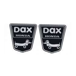 Autocollants Funny-dog Dax noir / blanc domé - la paire • Motorkit