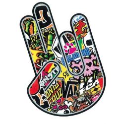 Sticker FingerHand Bombing • Motorkit