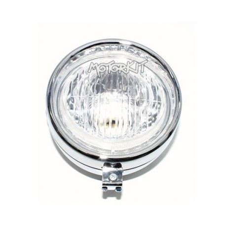 Universal round headlight chrome - Puch classic diam. 130 mm 