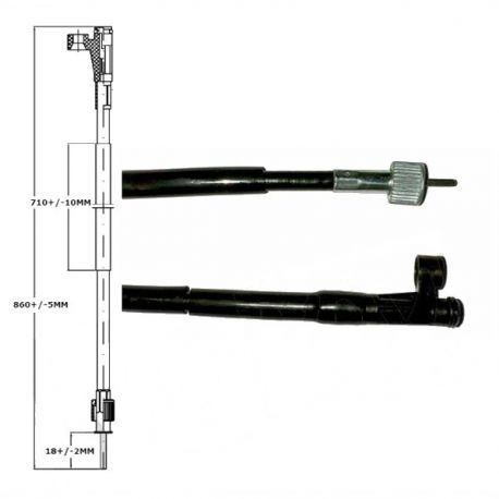 Speedometer cable for Sym Mio