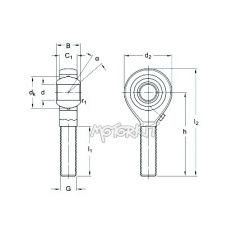 Rotule unibal SKF M6 mâle filet droit • Motorkit
