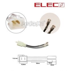 Câblage de connection de clignotant A: Cosse 2P mâle - B: Double connecteur femelle • Motorkit