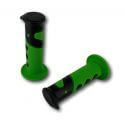  Handgrips set black and fluo green | Motorkit