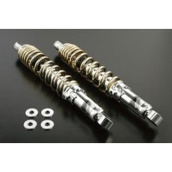 Amortisseurs Takegawa 330mm Or et Chromé pour Honda Monkey 125 et DAX ST CT  06-04-0069 • Motorkit